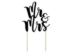 Svatební fantazie Svatební zápich na dort Mr & Mrs