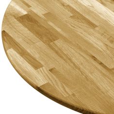 shumee Stolní deska z masivního dubového dřeva kulatá 23 mm 500 mm