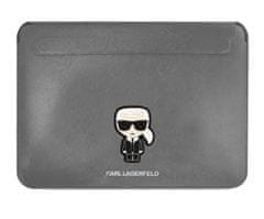 Karl Lagerfeld Lagerfeld Saffiano Ikonik Computer Sleeve 16" Silver