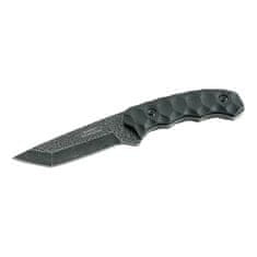 Herbertz Solingen 522610 taktický kapesní nůž 10 cm, černá, G10, kožené pouzdro