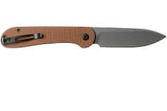 Civilight C2103D Button Lock Elementum Brown Stonewash kapesní nůž 8,9cm, hnědá, Micarta