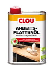 Clou Arbeitsplatten-Öl bezbarvý olej na pracovní desky nebo desky stolů, desky dílenských stolů. Je atestovaný pro styk s potravinami, 250 ml