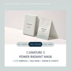 Lebody Balení obsahuje 4 ks plátýnkových masek. Vyrobeno v Koreji. Extrémně posilující vitamínová a minerální pleťová maska na obličej VECLAT OU 3Step Power Radient Mask. Ošetření probíhá ve 3 krocích.