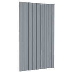 shumee Střešní panely 36 ks pozinkovaná ocel stříbrné 80 x 45 cm