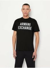 Armani Exchange Černé pánské tričko Armani Exchange M