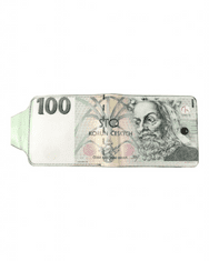 Dailyclothing Peněženka s motivem bankovky - 100Kč 702