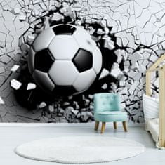 Muralo Fototapeta pro mladé 3D míč ve zdi 180x120cm