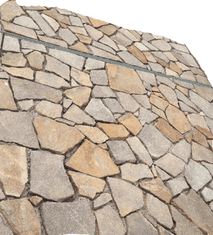 ŠLAPÁKY.CZ Přírodní štípaný kámen, porfyr Donna nepravidelné tvary tl. 10-30 mm, rozměr 25-50 cm