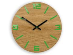 ModernClock Nástěnné hodiny Arabic hnědo-zelené