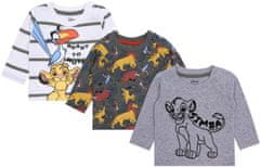 Disney 3x Chlapecké tričko s dlouhým rukávem Lví král DISNEY, 74