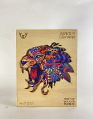 Dřevěné puzzle – Jungle Lightining - Gepard, M