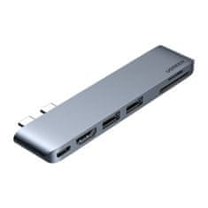 Ugreen CM380 USB-C HUB adaptér na MacBook Air / Pro, šedý