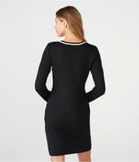 Karl Lagerfeld Dámské svetrové šaty LOGO KNIT černé XL