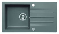 Axis Granitový dřez s odkapem Mojito 780.0E Barvy: černá, bílá, kávová a šedá - Moonlight grey