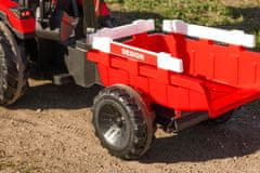 Beneo Elektrický traktor TOP-WORKER 12V se lžícemi a přívěsem, Jednomístné, měkké PU sedadlo, 12V/10Ah