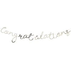 MojeParty Girlanda zlatá Congratulations
