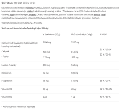 TIENS Výživný vápníkový prášek (inovovaná receptura), 250 g (25 porcí)