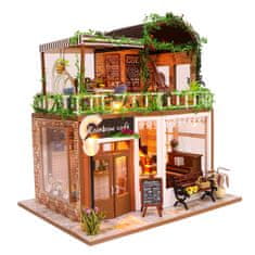 HABARRI COPY Miniatura domečku DIY LED kavárna