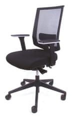 MAYAH Kancelářská židle "Star, černé čalounění, síťované opěradlo, černý podstavec, CM3008
