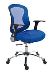MAYAH Ergonomická kancelářská židle, síť.textilie, síť.opěrák, chromovaná základna, MaYAH,"Spirit", modrá, 11461-02B BLUE