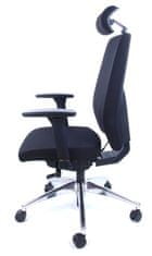 MAYAH Kancelářská židle "Air", s nastavitelnými područkami, exkluzivní černé čalounění, CM4013
