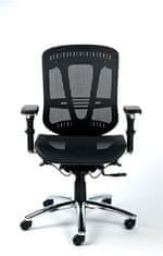 MAYAH Manažerská židle "Flow", textilní, černá, chromovaná základna, 11301-02