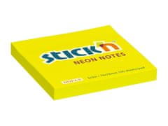 HOPAX Samolepící bloček Stick'n 21133 | 76x76 mm, 100 lístků, neonově žlutá