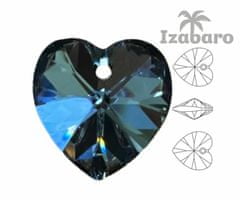 Izabaro 2ks crystal crystal silver night 001sini srdce