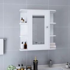 Greatstore Koupelnová zrcadlová skříňka bílá 66 x 17 x 63 cm MDF