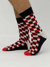 Happy Socks Červeno-bílé vzorované ponožky Happy Socks 36-40