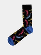 Happy Socks Černé vzorované ponožky Happy Socks Andy Warhol Banana 36-40