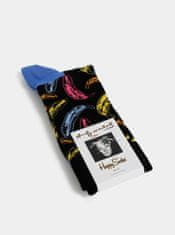 Happy Socks Černé vzorované ponožky Happy Socks Andy Warhol Banana 36-40