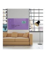SMATAB® skleněná magnetická tabule fialová kobaltová 35 × 35 cm