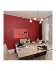 SMATAB® Červená korálová skleněná pracovní a kancelářská tabule 35 × 35 cm