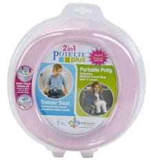 Potette Plus 2v1 - cestovní nočník / redukce na WC - pastelová růžová / bílá