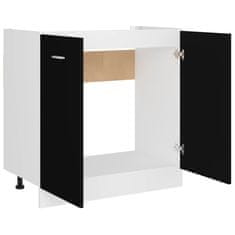 shumee Skříňka pod dřez černá 80 x 46 x 81,5 cm dřevotříska