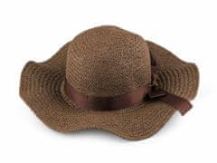 Kraftika 1ks hnědá sv. dámský letní klobouk / slamák, klobouky
