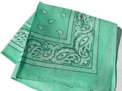 Motohadry.com Šátek Paisley bandana - 43621, pastelově zelená, 55x55 cm