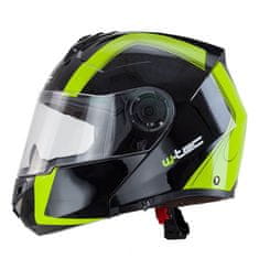 W-TEC Výklopná moto helma Vexamo Barva černo-zelená, Velikost XS (53-54)