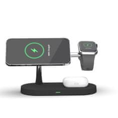 Tech-protect A12 3in1 MagSafe bezdrátová nabíječka na mobil / AirPods / Apple Watch, černá