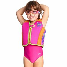 Zoggs Dětská plavecká vesta SEA UNICORN SWIMSURE JACKET PINK růžová 4/5 let (18/25 kg)