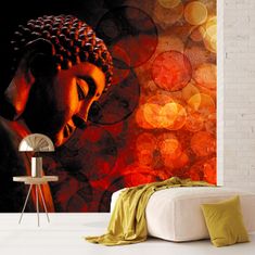 LuxusniObrazy.cz Fototapeta - Buddha v červených tónech 490x340 cm