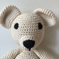 Luna-Leena Kids udržitelný pes Bella z organické bavlny - měkká hračka - smetanová 