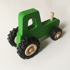 Fraise et Bois Malý dřevěný traktor Joseph - zelený