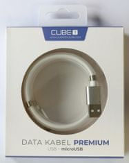 premium datový kabel USB>microUSB, 1m LM06-1861B, bílý