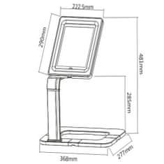 Fiber Mounts M6C44 stolní stojan na tablet, uzamykatelný