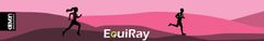 EquiRay Sportovní čelenka s růžovým motivem a siluety běžců.