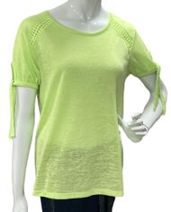 SCORZZO zelené lněné tričko s krajkou Velikost: XL