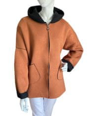 Highlight hnědý svetrový kabátek s kapucí Velikost: XL
