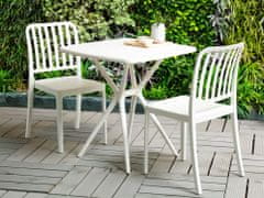 Beliani Zahradní bistro stůl bílý SERSALE